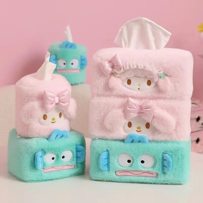 My Melody Hangyodon My Sweet Piano Kawaii Plush Tissue Drawer Car Mounted Household Simple Desktop Drawer Box Birthday Present My Melody Hangyodon My Sweet Piano Kawaii Plush Tissue Drawer Car Mounted Household Simple Desktop Drawer Box Birthday Present
